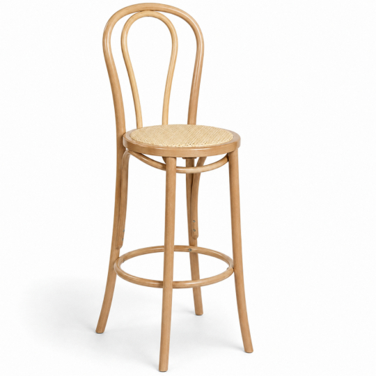 Sgabello da bar 'Bistro' - Naturale/Rattan