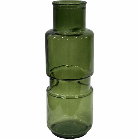 Vaso di vetro 'Clooney' - Verde oliva