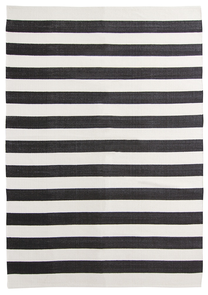 Tappeto in cotone 'Nilo' - Bianco/Nero