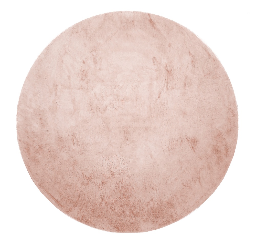 Tappeto rotondo 'Aranga Super Soft Fur' - Rosa