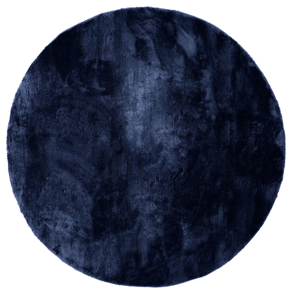 Tappeto rotondo 'Aranga Super Soft' - Blu scuro