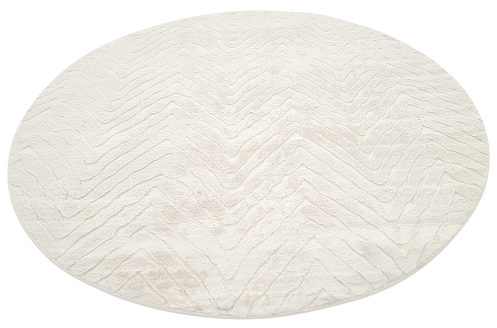 Tappeto rotondo 'Wren' - Bianco