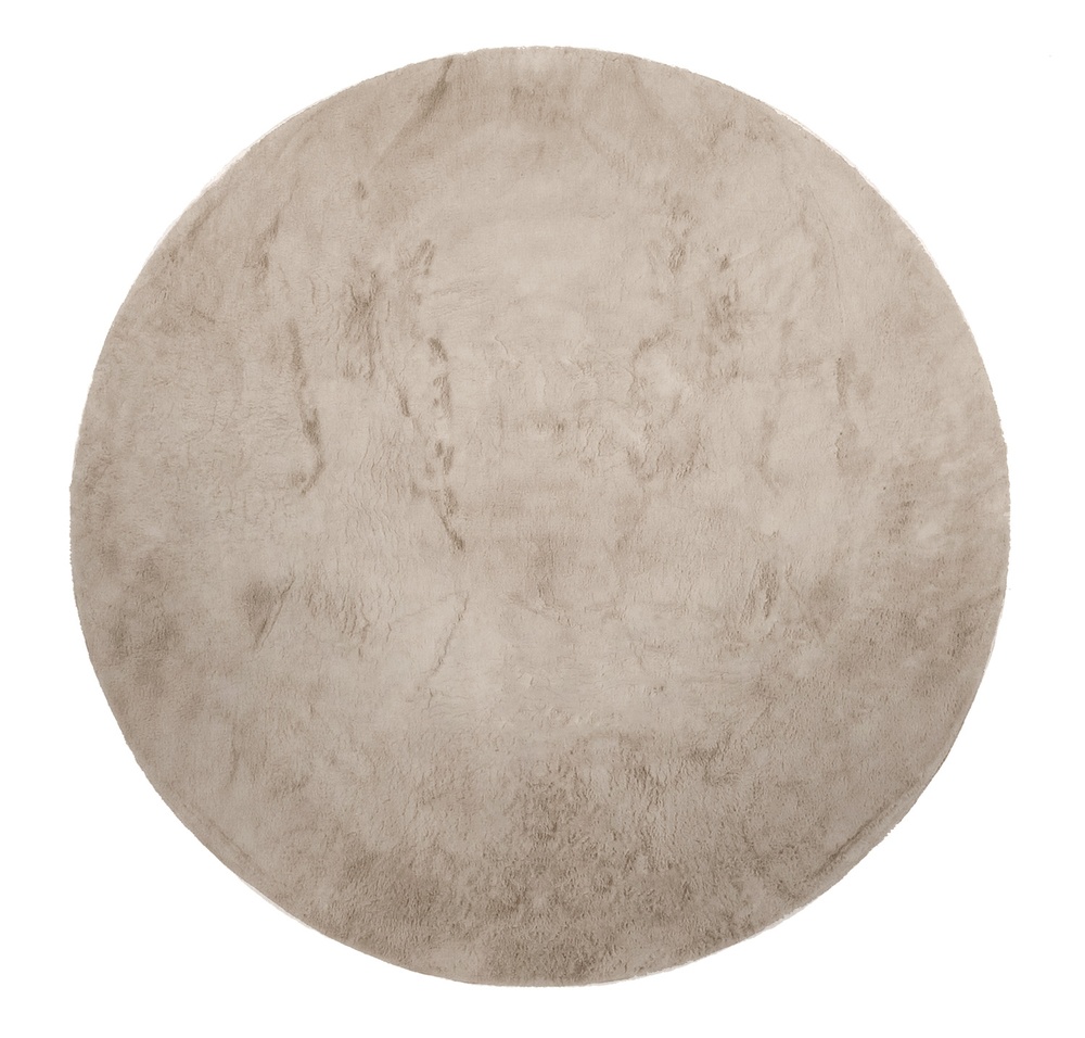 Tappeto rotondo 'Aranga Super Soft Fur' - Marrone