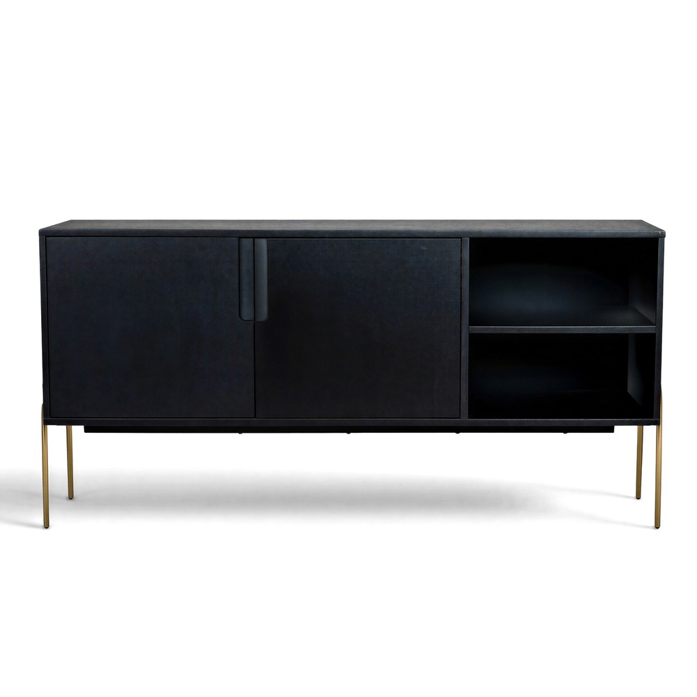 Sideboard 'Fr&ouml;lunda' - Nero/Ottone