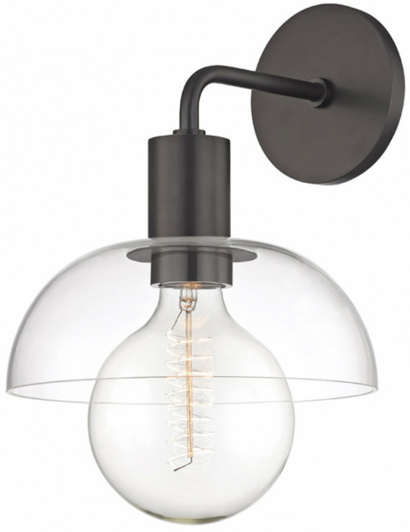 Lampada da parete 'Glass Shade' - Nera