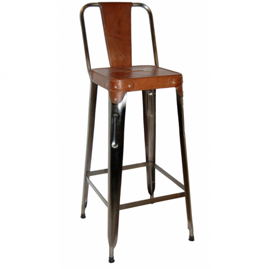 Sgabello 'Cope' - Seduta in pelle