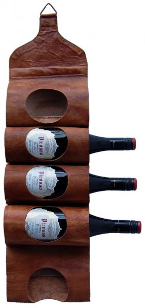 Porta bottiglie Vintage - Pelle