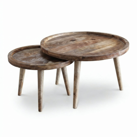 Tavolino 'Manarola' 2 pezzi - Marrone