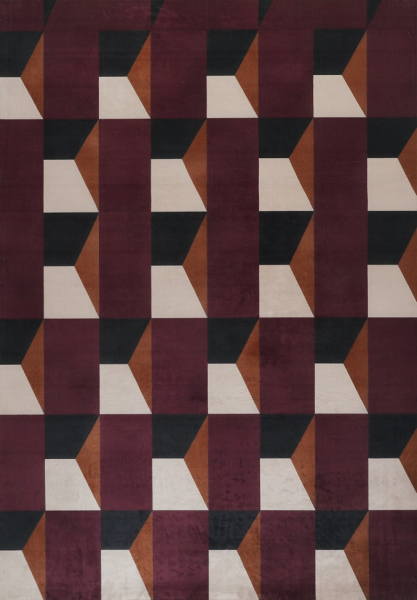 Tappeto 'Valora' - Rosso/Viola