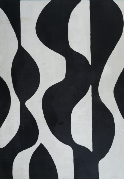 Tappeto 'Sorvento' - Nero/Beige