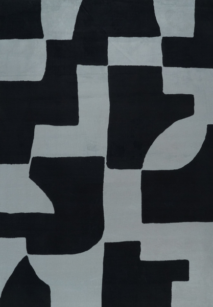 Tappeto 'Velenna' - Nero/Grigio