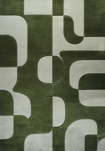 Tappeto 'Merano' - Verde/Beige