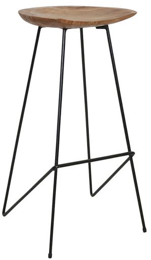 Sgabello 'Teak' 77cm - Naturale