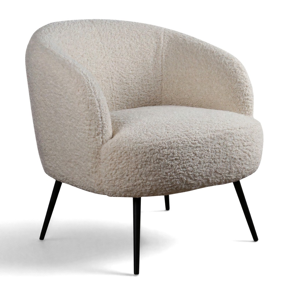Poltrona 'Capri' - Bianco/Boucl&eacute;
