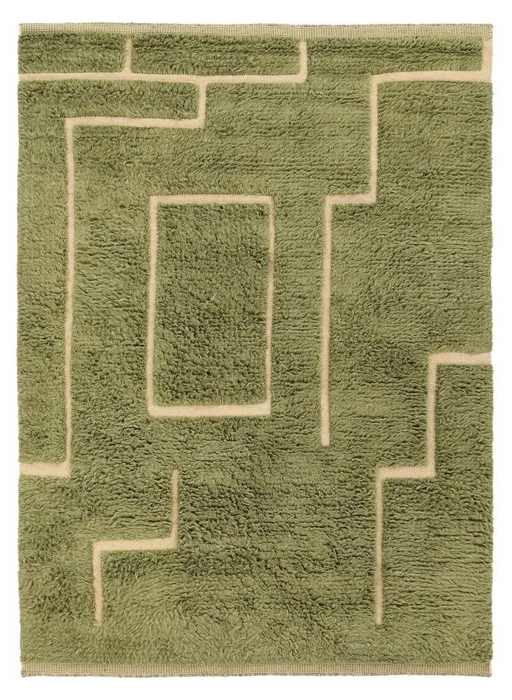 Tappeto Rya 'Kiberg Handwoven Wool' - Verde
