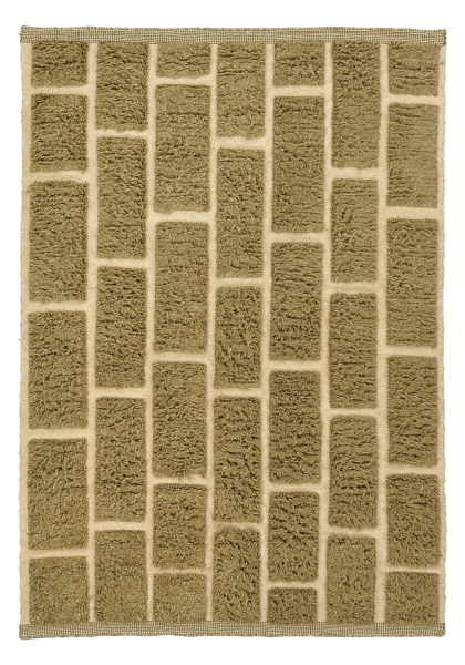 Tappeto Rya 'Leknes Handknitted Wool' - Verde