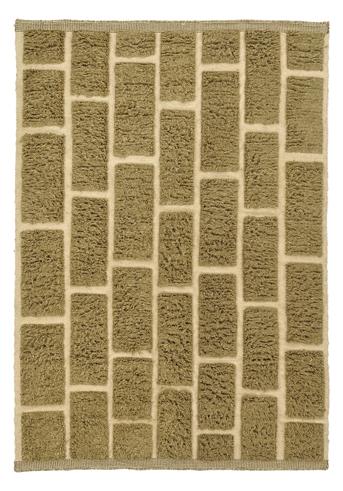 Tappeto Rya 'Leknes Handknitted Wool' - Verde
