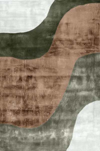 Tappeto Wilton 'Barcelona' 240x340cm - Marrone/Verde chiaro