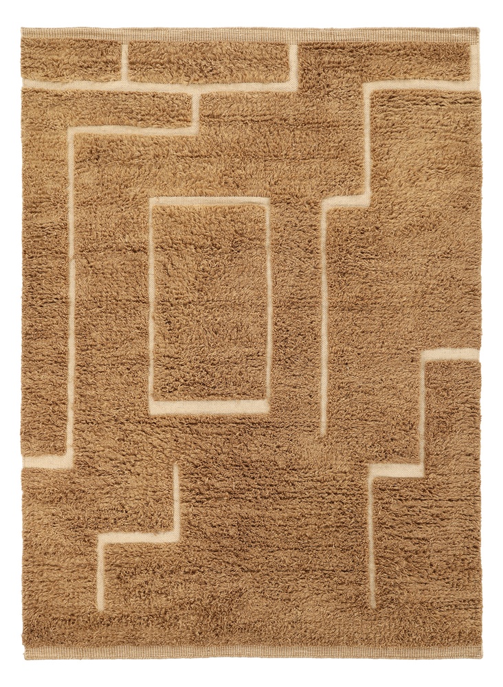 Tappeto Rya 'Kiberg Lana Tessuta A Mano' - Beige