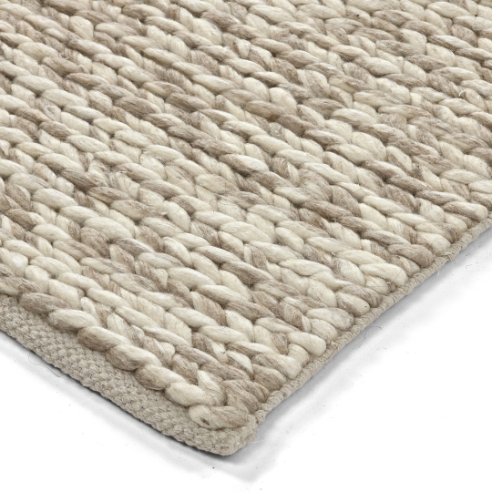 Tappeto di lana 'Talvia Braided Wool' - Naturale