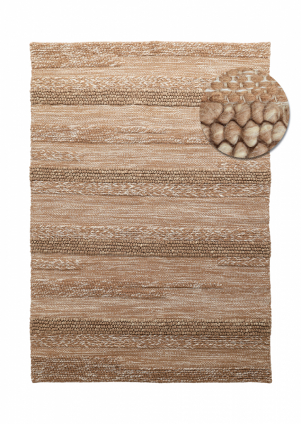 Tappeto di lana 'Almaty' - Marrone chiaro