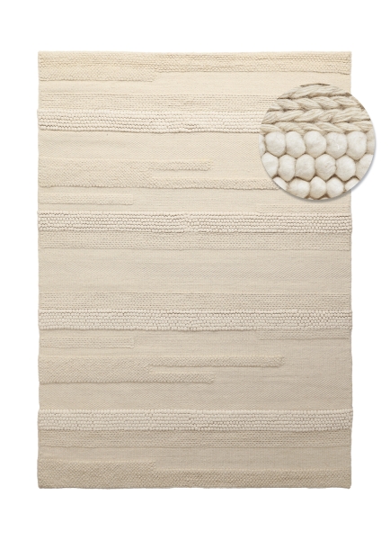 Tappeto di lana 'Almaty' - Bianco