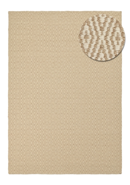 Tappeto di lana 'Monastir' - Beige/bianco