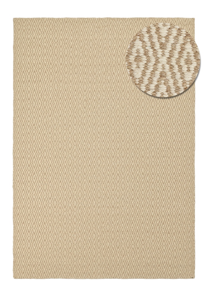 Tappeto di lana 'Monastir' - Beige/bianco