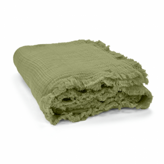 Coperta in mussola 'Dorena' 130x170cm - Verde
