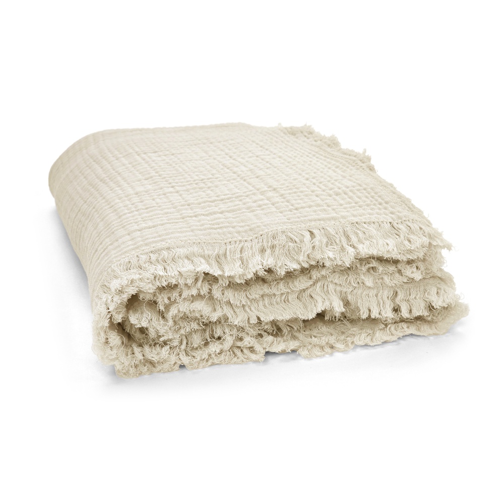 Coperta in mussola 'Dorena' 130x170cm - Grigio