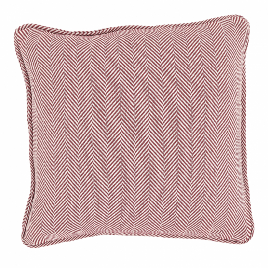 Fodera per cuscino 'Denisa Fishbone' 45x45cm - Rosso/bianco