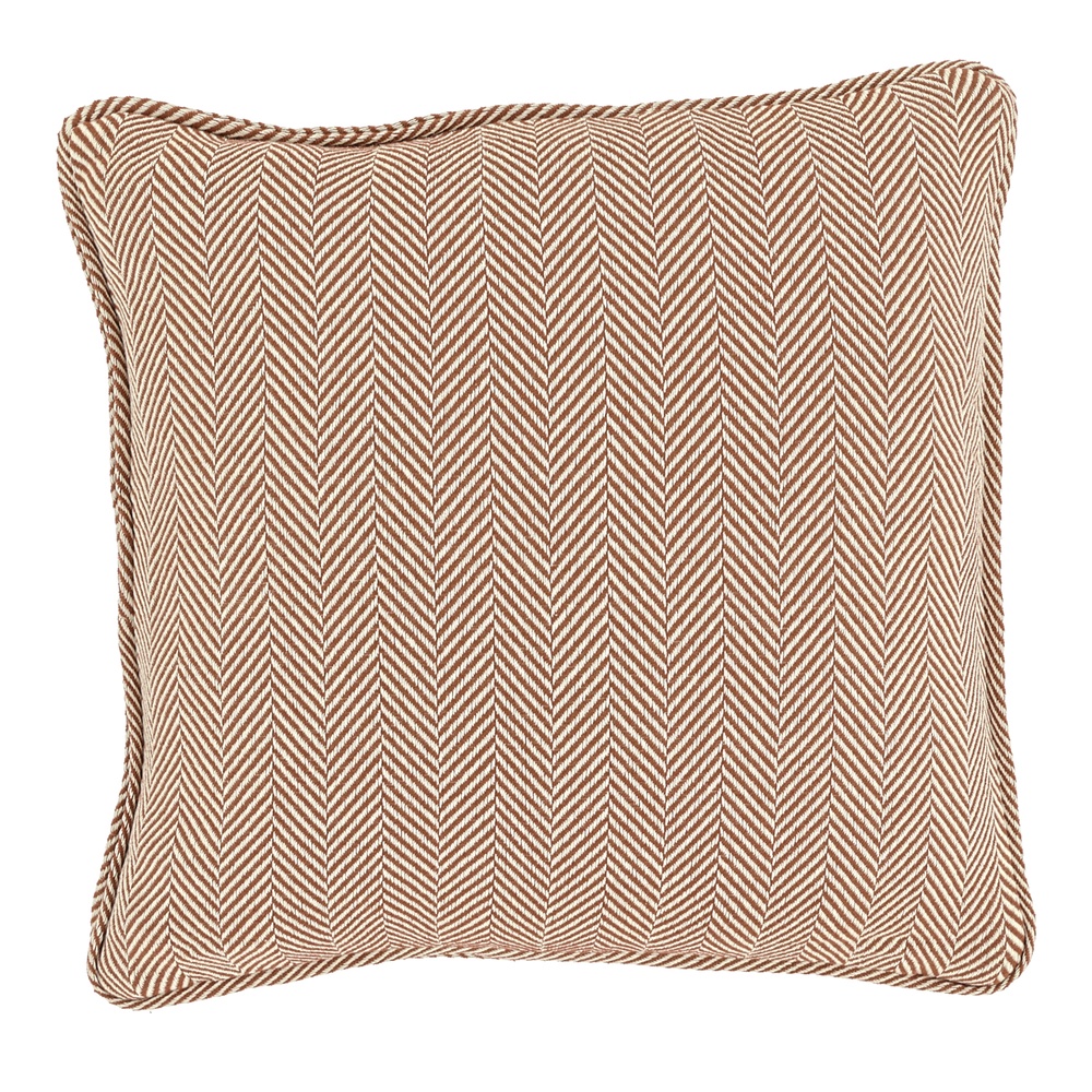Fodera per cuscino 'Denisa Fishbone' 45x45cm - Marrone/bianco