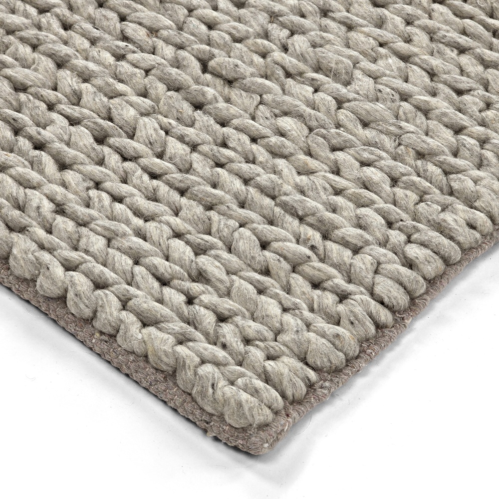 Tappeto di lana 'Talvia Braided Wool' - Grigio