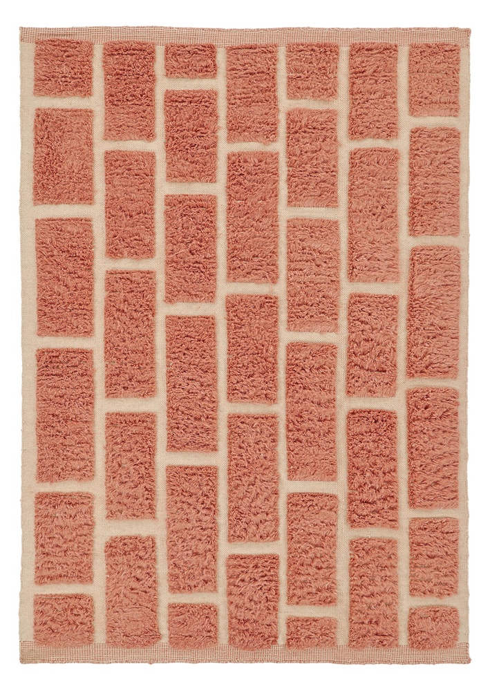 Tappeto 'Leknes Handknitted Wool' - Terracotta