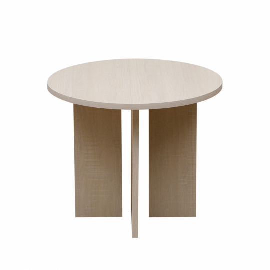 Tavolino 'Créme' Rotondo 55 cm - Bianco pigmentato