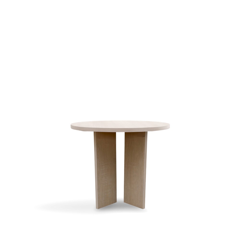 Tavolino 'Cr&eacute;me' Rotondo 55 cm - Bianco pigmentato