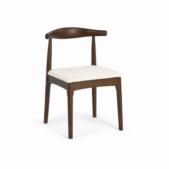 Sedia 'Fager' - Noce/Beige