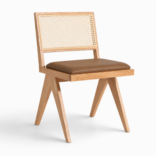 Sedia 'Jean' - Rovere/Marrone