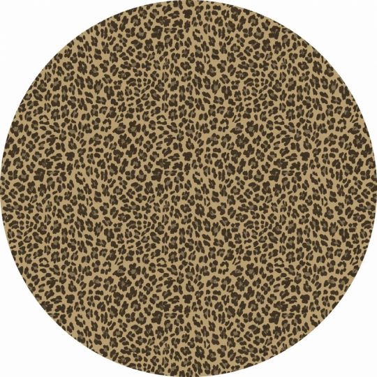Tappeto rotondo 'Leopard' 200cm - Marrone