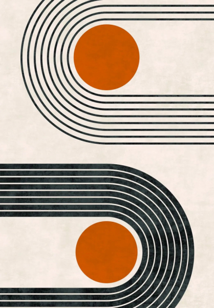 Tappeto Wilton 'Moudania' 240x340cm - Beige/Nero/Arancione