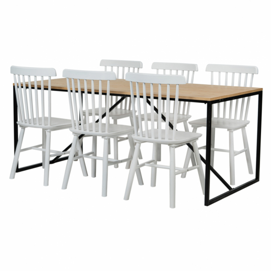 Gruppo pranzo 'Vega Elsa' - 1 Tavolo & 6 Sedie