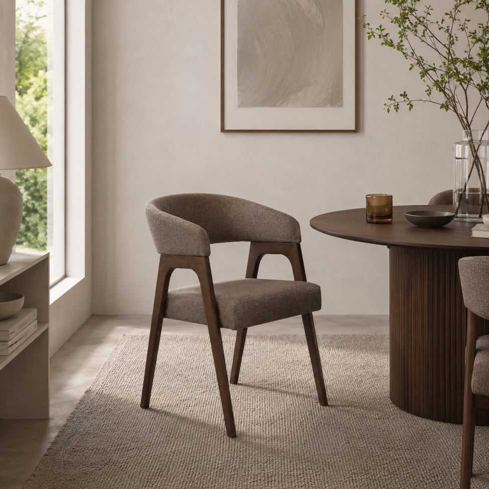 Sedia 'Alba' - Noce/Marrone