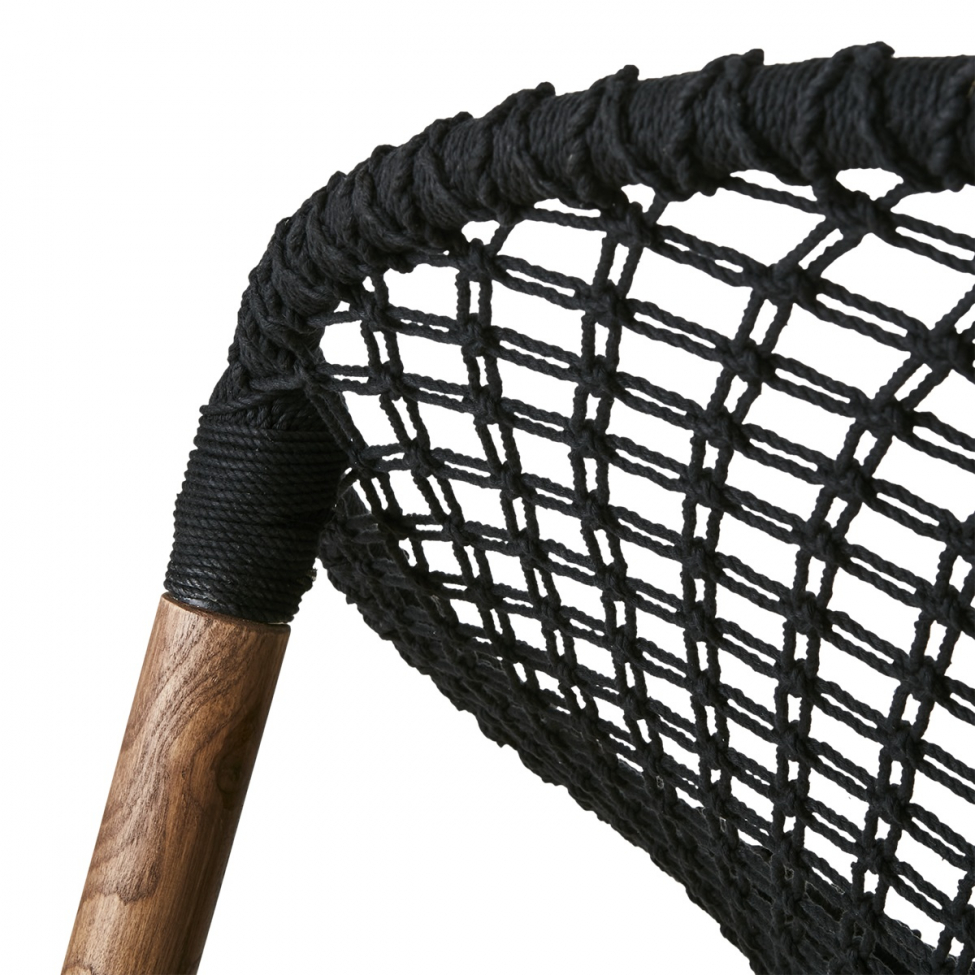 Divano 'Elof' - Macramè/nero