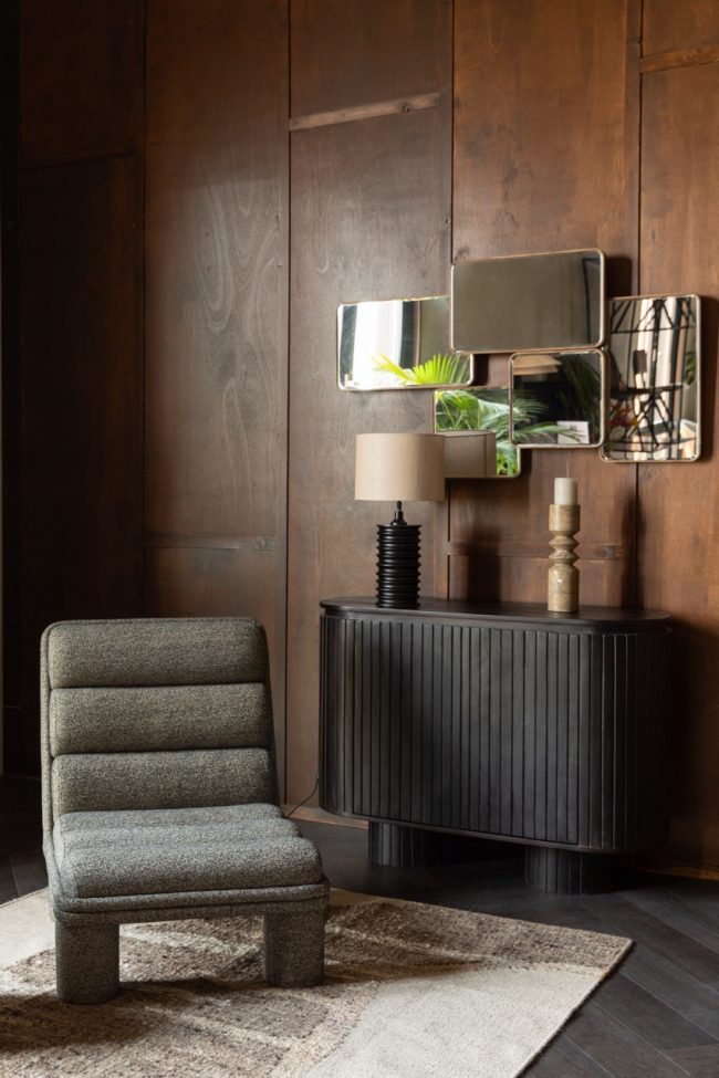 Poltrona 'Fern' - Marrone/Nero