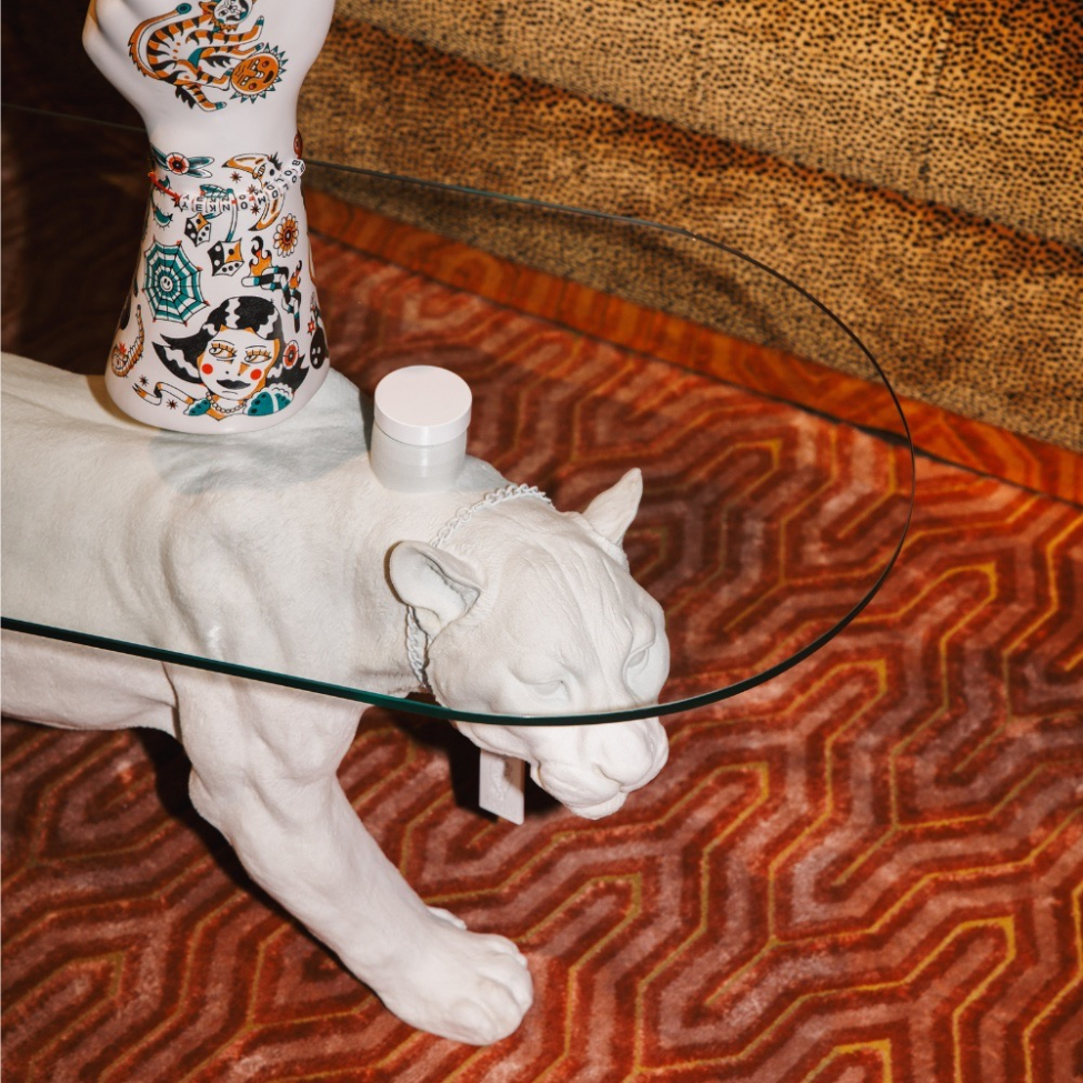 Tavolino 'Dope as hell' - Bianco