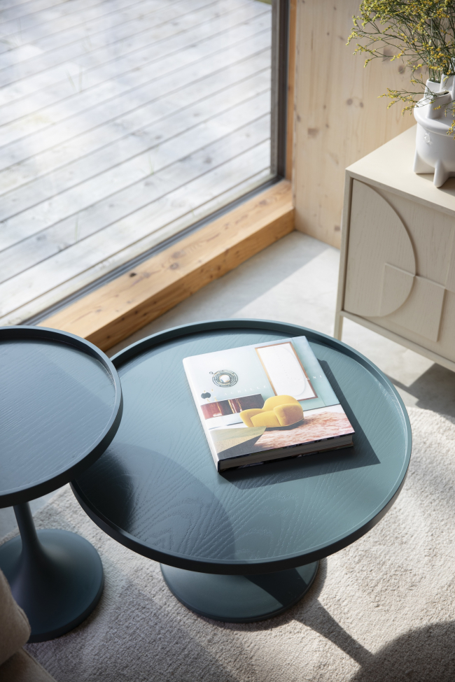 Tavolino da caffè 'Jason' Ø69 cm - Blu