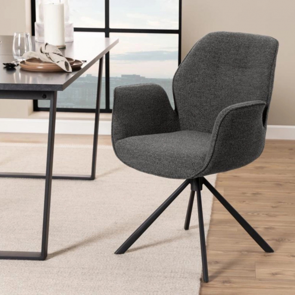 Sedia 'Bjuv' - Nero opaco