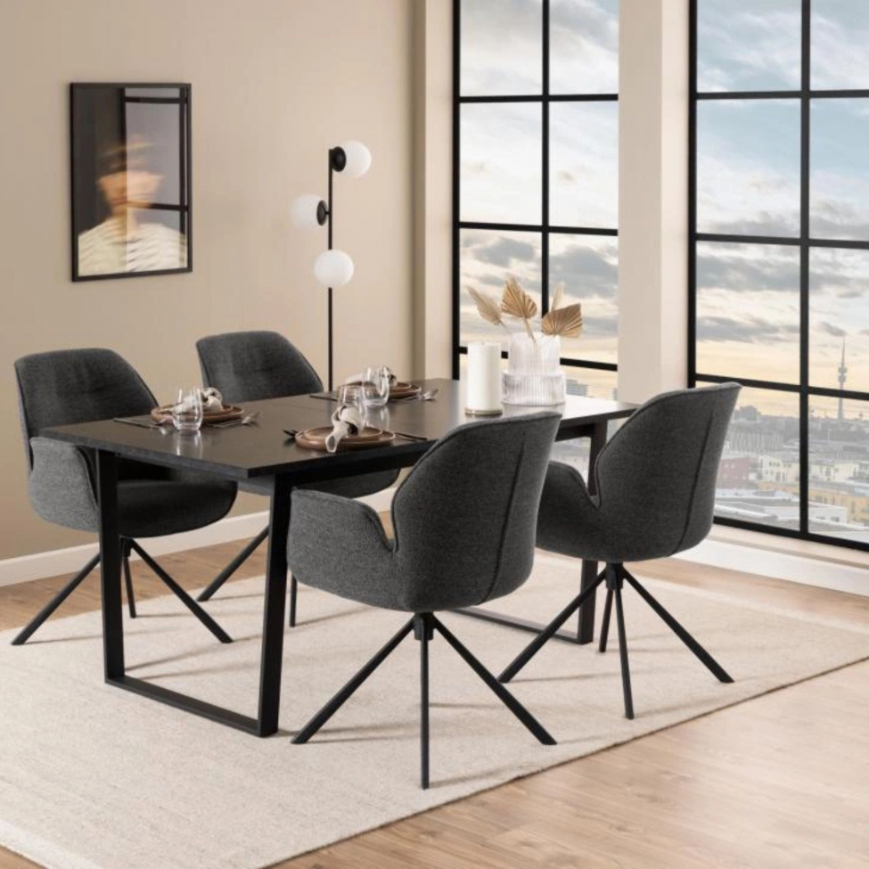 Sedia 'Bjuv' - Nero opaco