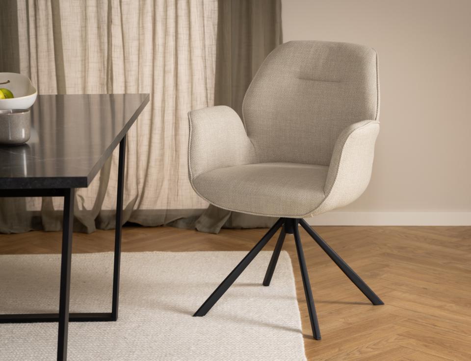 Sedia 'Bjuv' - Beige/Nero