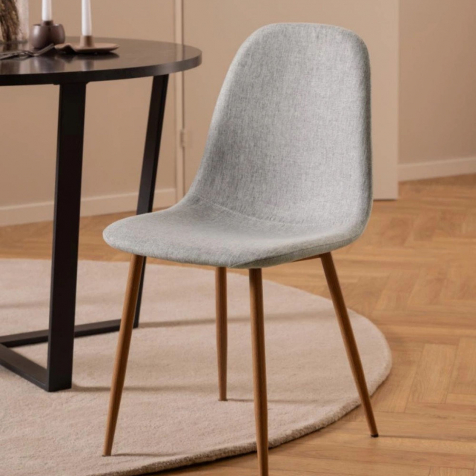 Sedia 'Gal' - Grigio/Naturale